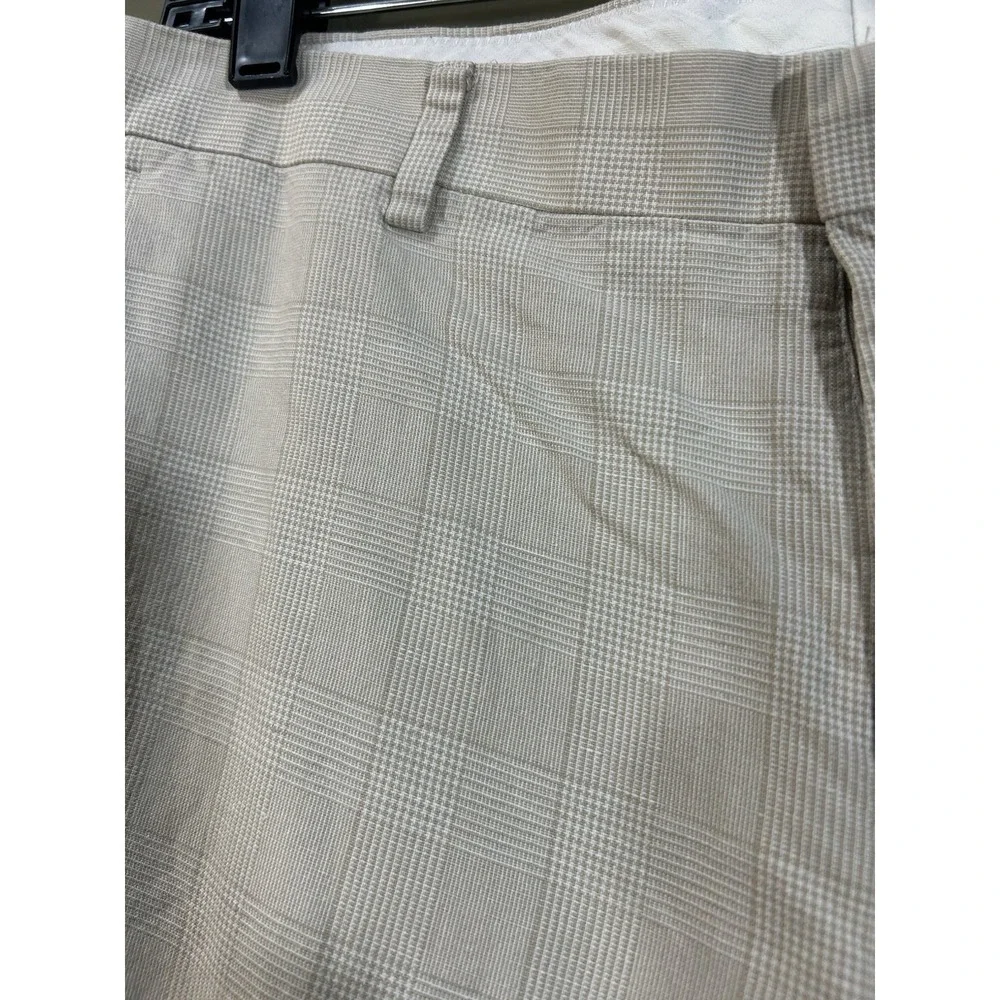 J.Crew Ludlow Slim Dress Pants Linen Blend Beige Plaid Mens Sz 32x32 (33x30) NEW